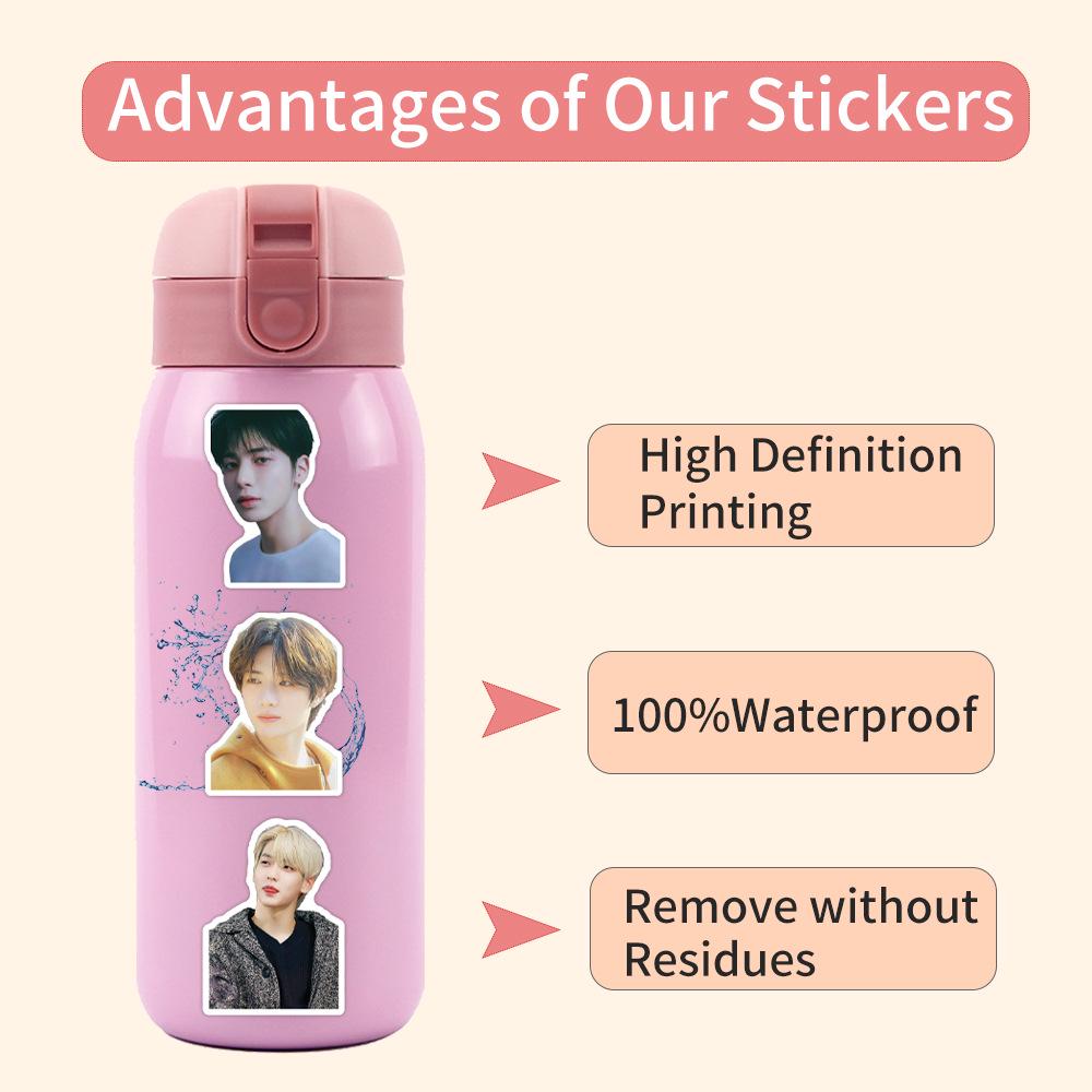 55 TXT Boy Group Stickers - Waterproof Decorations for Phones, Luggage & Bottles