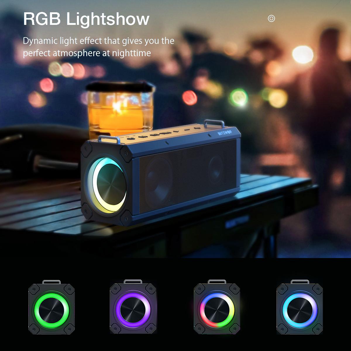 

WA3 Pro 120 Вт Bluetooth-динамик Портативный динамик Глубокий бас Диафрагма EQ Стерео RGB Light TWS 16000 мАч Внешний аккумулятор Беспроводной динамик на открытом воздухе