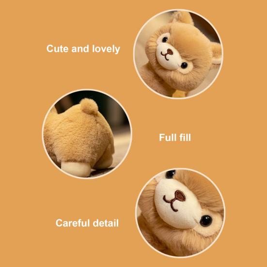 Yousheng Alpaca Plush Toy Stuffed Animal Alpaca Doll Hug Pillow Lifelike Alpaca Plushie Soft Fluffy Cushion Gift for Christmas Birthday