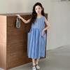 Summer New Style Girls' Sleeveless Plaid Dress, Children's Clothing, Girls' Temperament, Pocket Vest Dress, Trendy and Clear