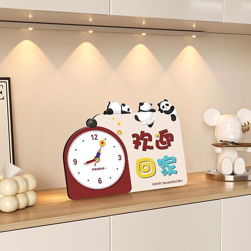 Welcome Home. Cream-style Clock Decoration, Entrance Hall, Living Room, TV Cabinet, Creative Accessories, Clock Maker