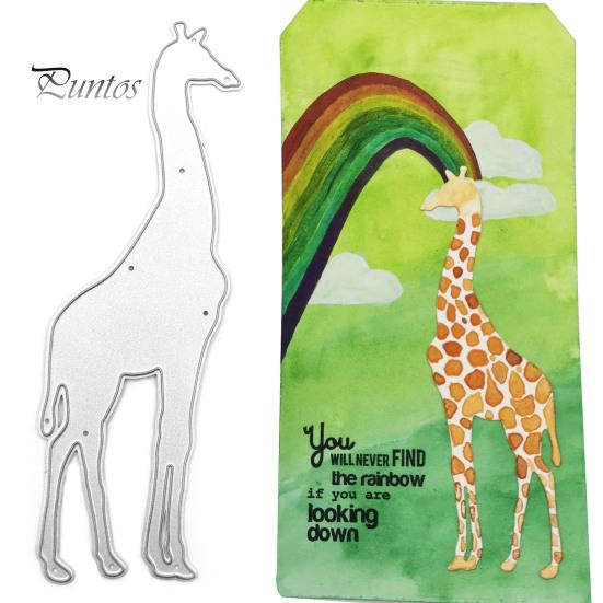 

Мультфильм Жираф Форма Резки Записки Карты Ремесло Шаблон Инструмент Декор Плесень серебряный