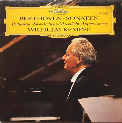 LP-skiva LUDWIG VAN BEETHOVEN  WILHELM KEMP  Sonater  Pathtique  Mondschein   139300 Deutsche Grammo Tyskland Klassisk Begagnad