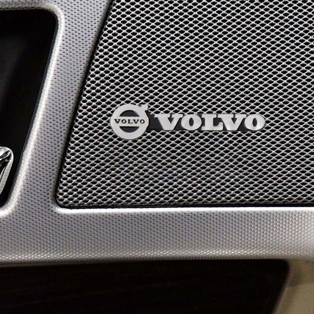 4pcs 3D Aluminum Speaker Stereo SpeakerBadge Emblem Sticker for Volvo T6 AWD C30 C40 C50 C70 S40 S60 S70 S80 S90 V40 V50 XC90