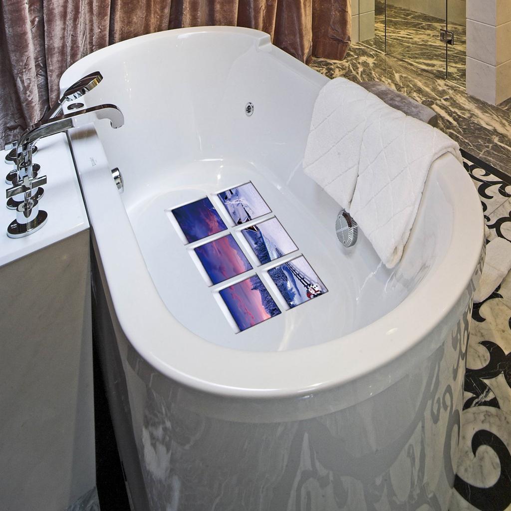3D Effect  Waterproof Bathtub Stickers shower bathtub decals Appliques preventing slipping for home hotel bathroom use