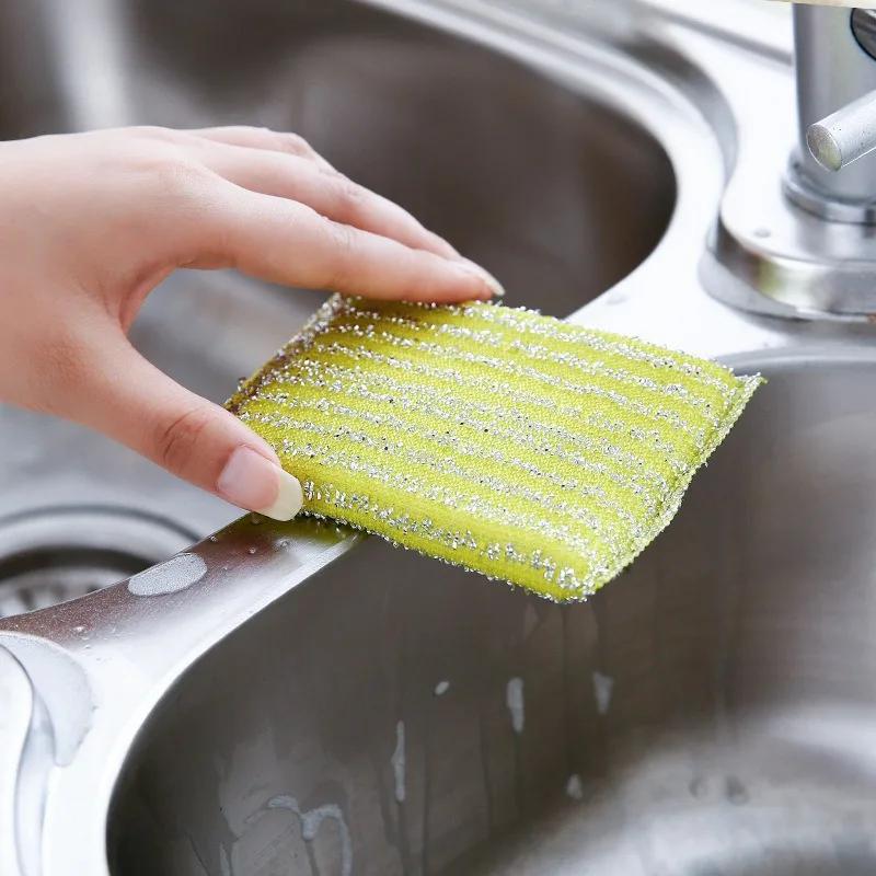 Double-sided Kitchen Dishwashing Sponge Household Cleaning Sponge Wipe Scouring Pad Cleaning Supplies Cleaning Tool