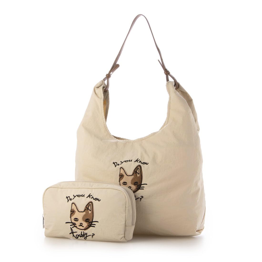 

[Kashkash] Animal Drawing Embroidered Nylon Tote
