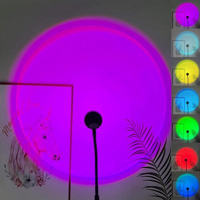 Day Gift Sunset Lamp Atmosphere Night Light Photography Background Lights Rainbow Projector Lamp