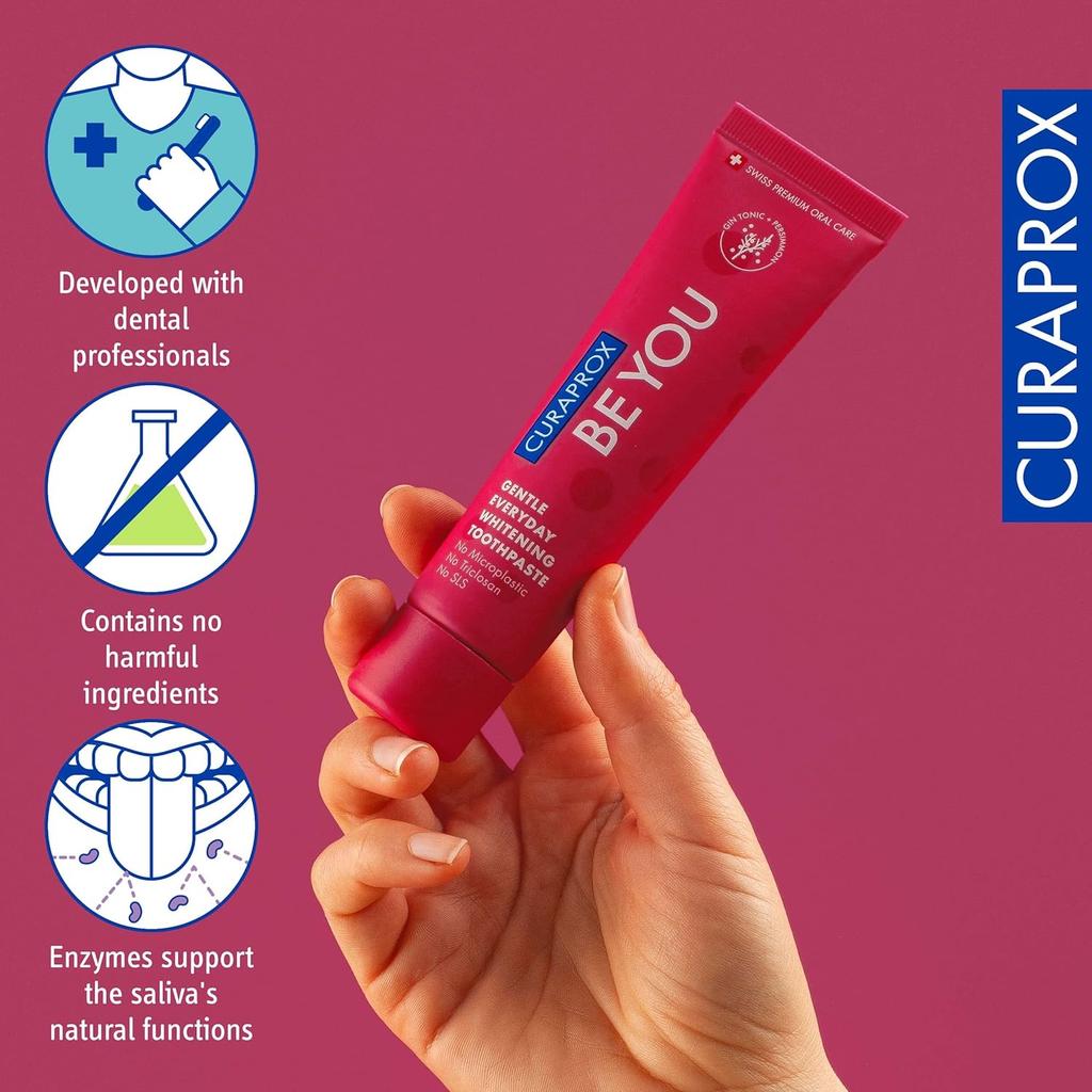 Curaprox Be You Gentle Whitening Toothpaste For Daily Freshness With Gin And Tonic Flavour 60 ml Pack Of 1 Care