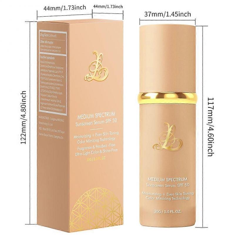 Fondotinta 4-in-1 che cambia colore con SPF 50+, Fondotinta a Spettro Medio, Coprenza Totale & Lunga Tenuta