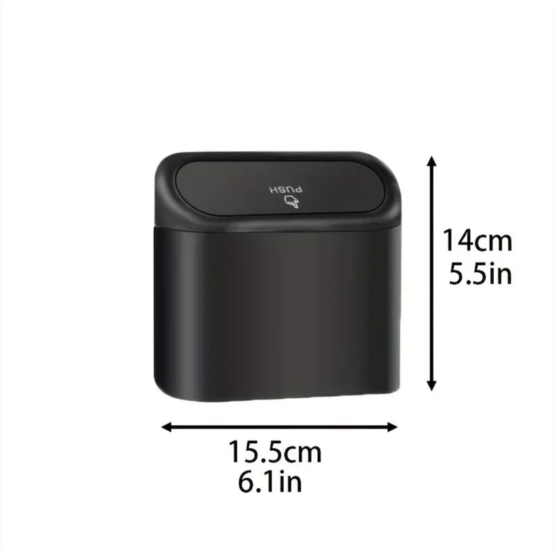 Car Trash Can (with Lid)  Contains 100 Garbage Bags Small Car Trash Can Leak-proof Mini Car Accessories