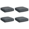 Cushion Set 4 Pcs Anthracite 40 X 40 X 8 Cm Oxford Fabric