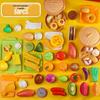 Cross-Border Kids' Fruit Cutting Toy Set: Simulation Veggie & Fruit Basket with Role-Playing Pizza Kitchenware for Boys & Girls
