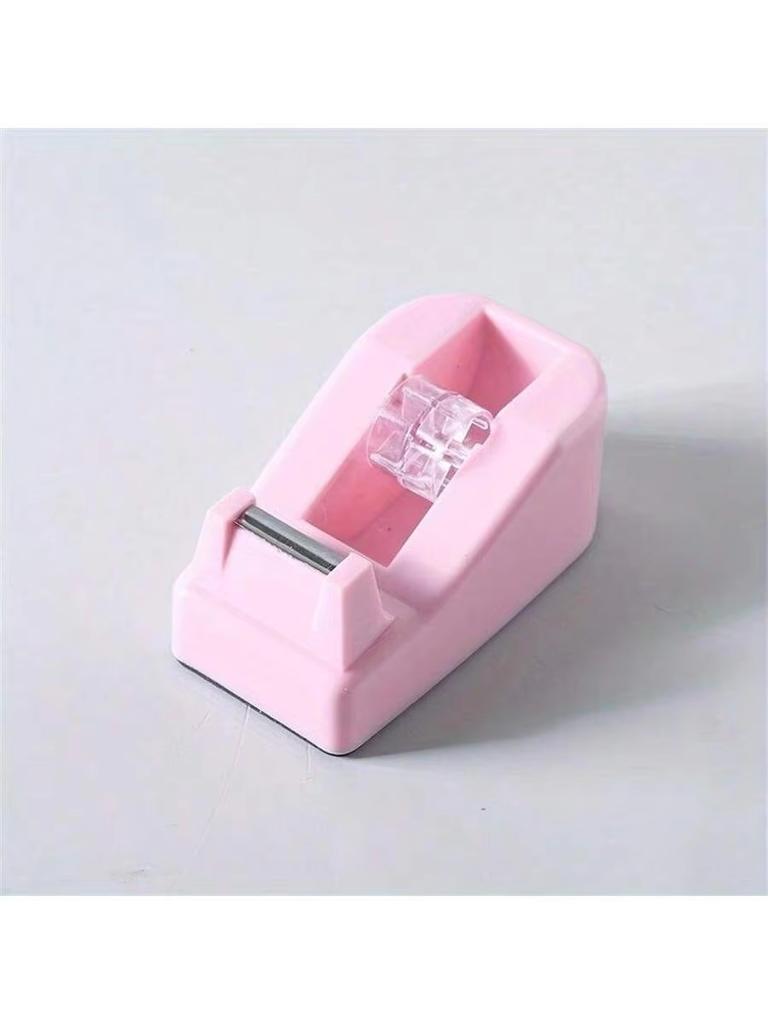 Macaron Color Tape Dispenser, Cute Mini Cutter Holder for Office Desktop Stationery