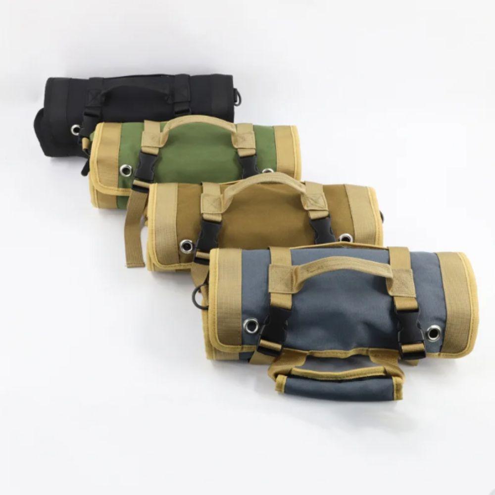 Oxford Cloth Roll Up Tool Bag Lightweight Tool Storage Bag Wrench Pouch  Space Saving