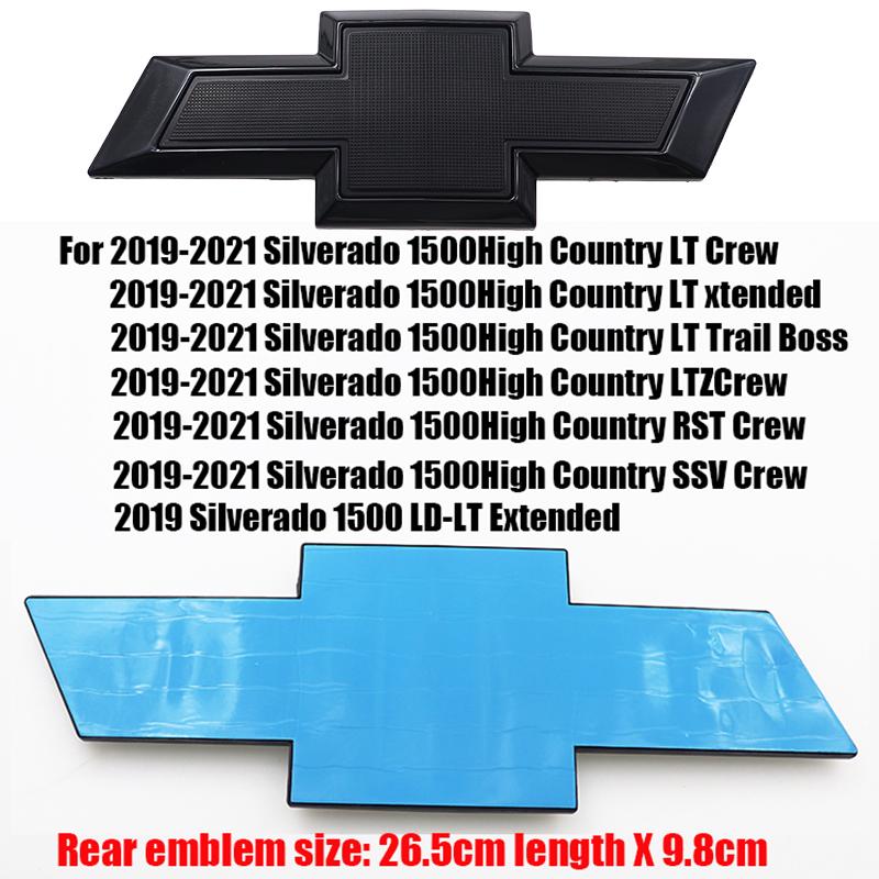 1pcs 3D ABS Car Rear logo Rear Bumper tail door trunk car rear Emblem sticker styling Accessories For Chevrolet SILVERADO