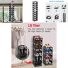 Modern Sleek Non-woven Fabric Foldable Narrow Shoe Rack Compact Storage Organizer