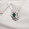 Green Emerald Gemstone Jewelry, 925 Sterling Silver Pendant Handmade Dainty Jewelry For Gift