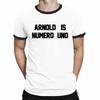 Arnold Is Numero Uno Men's Cotton Ringer T-Shirt Retro Birthday Gift