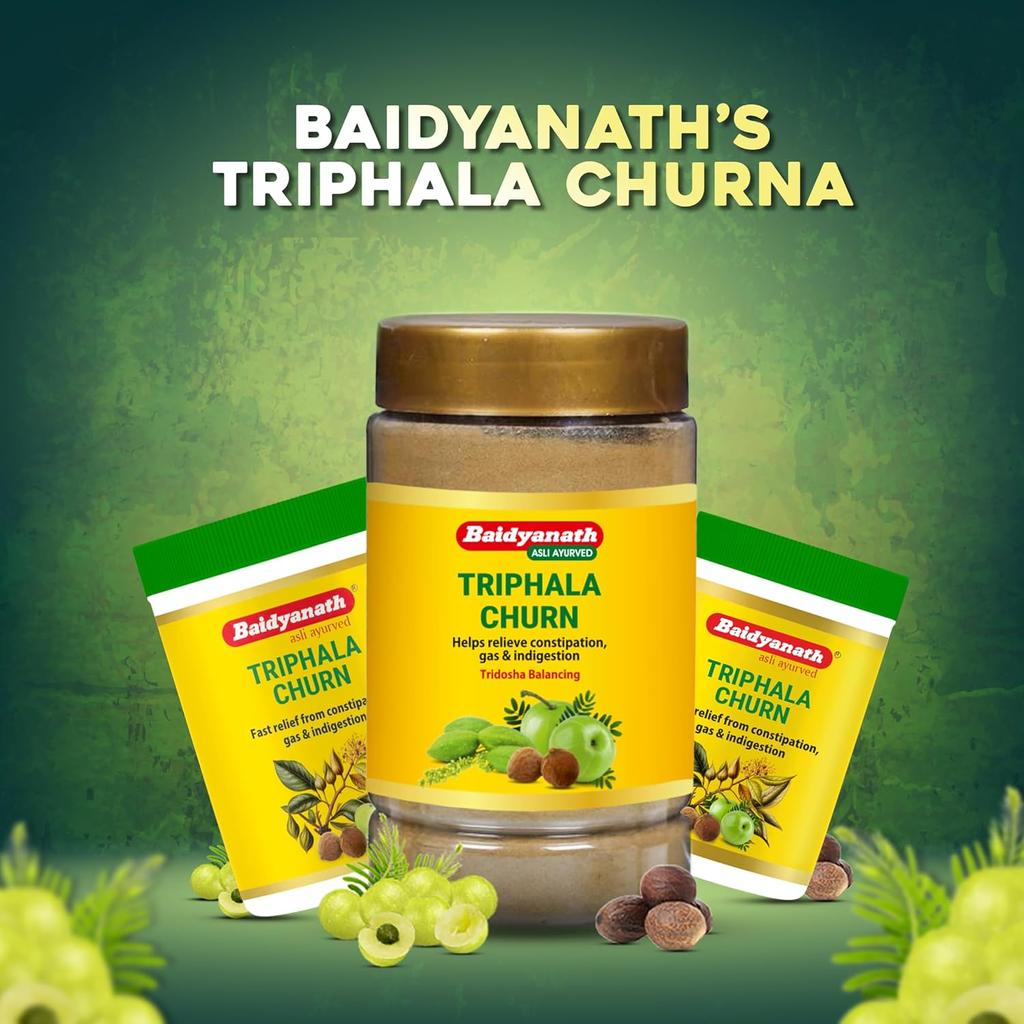 Baidyanath Triphala Churna 500 G X (Pack of 2) | Herbal Digestive Care Powder | Helps Relieve Constipation, Gas, Acidity & Supports Bowel Wellness