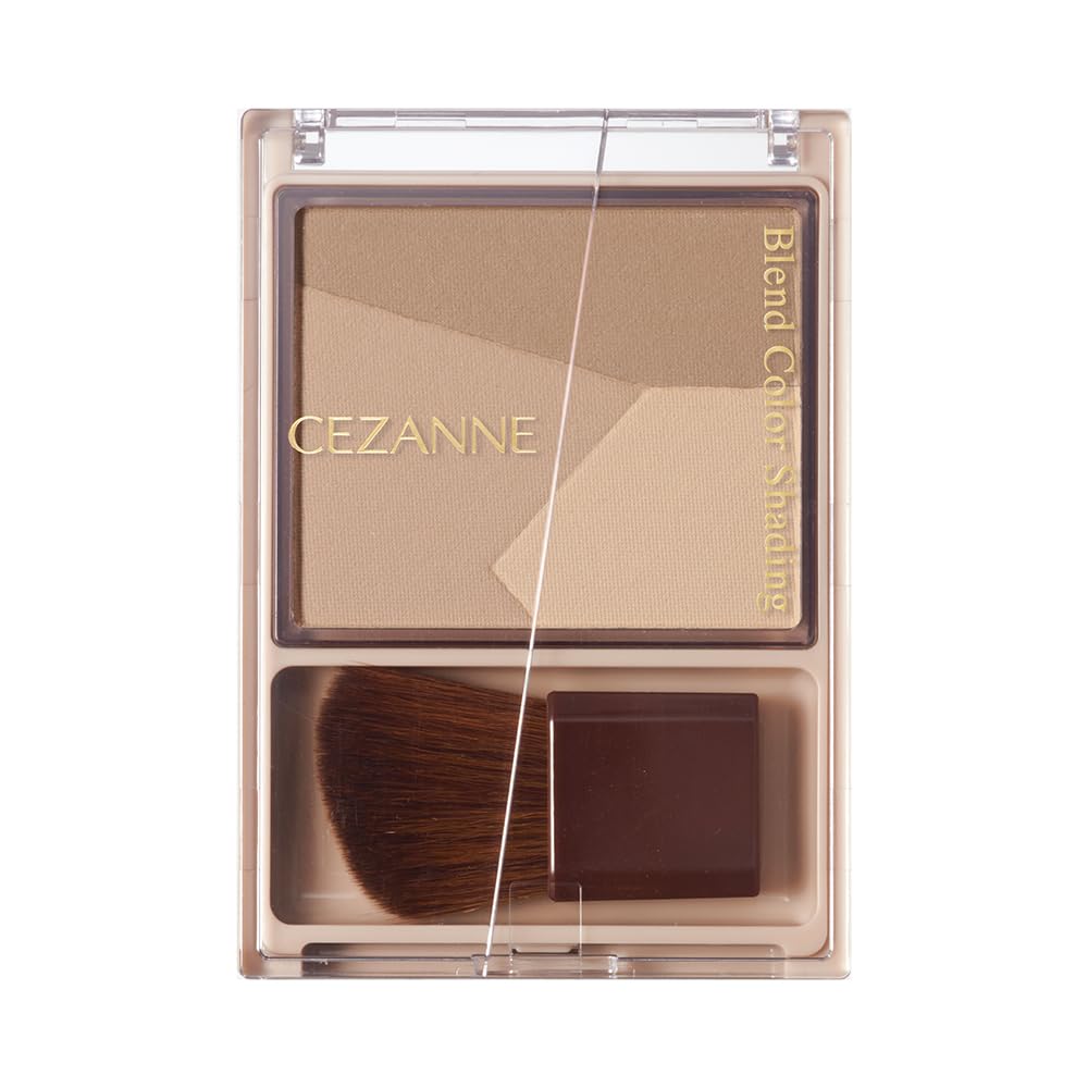 CEZANNE Blend Color Shading 5.0g [All 2 Colors] - 3-Color Customizable Contour Palette for Perfect Shadows