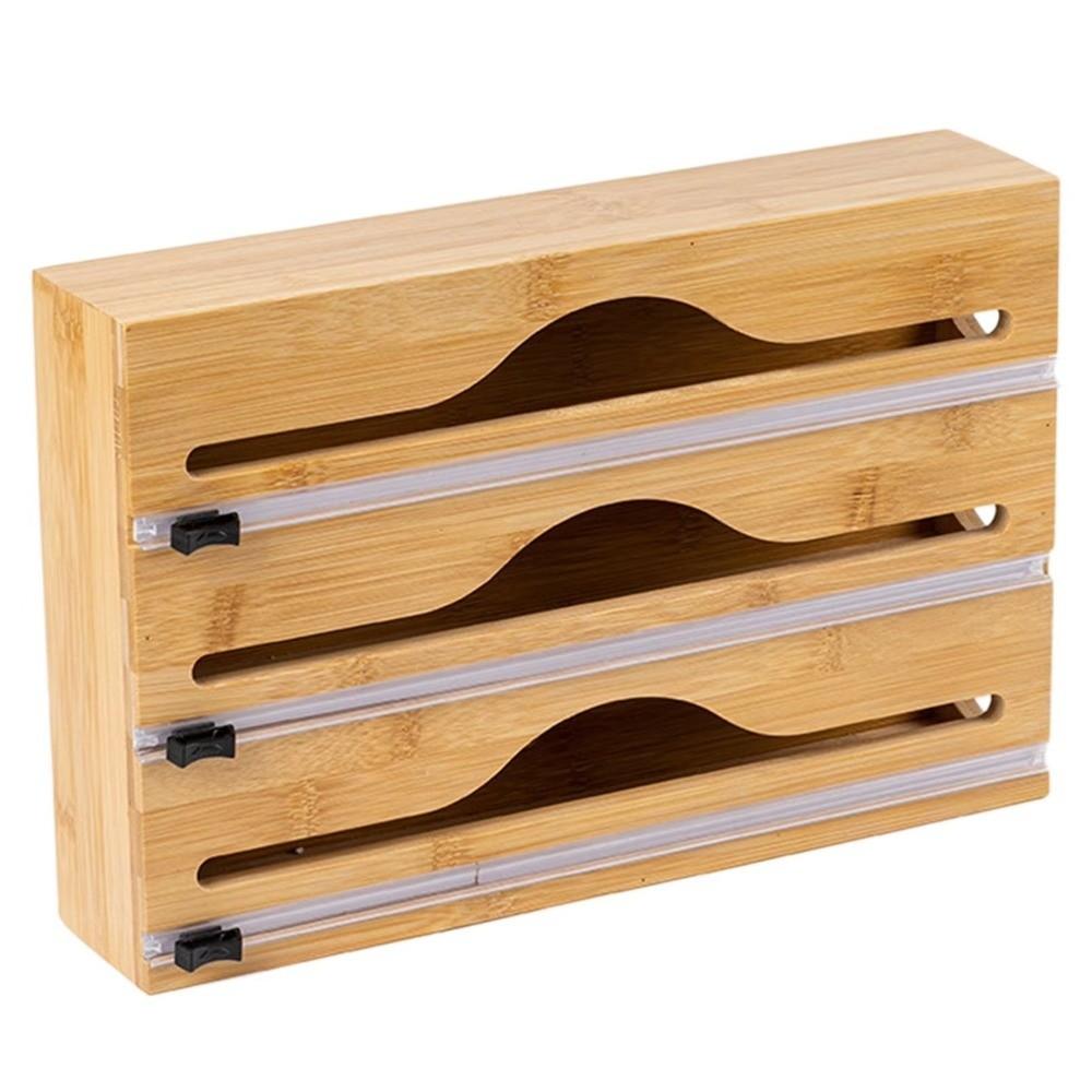 Multi-Layer Organizer Wrap Dispenser Refillable Compartment Foil Dispenser  Kitchen Organization