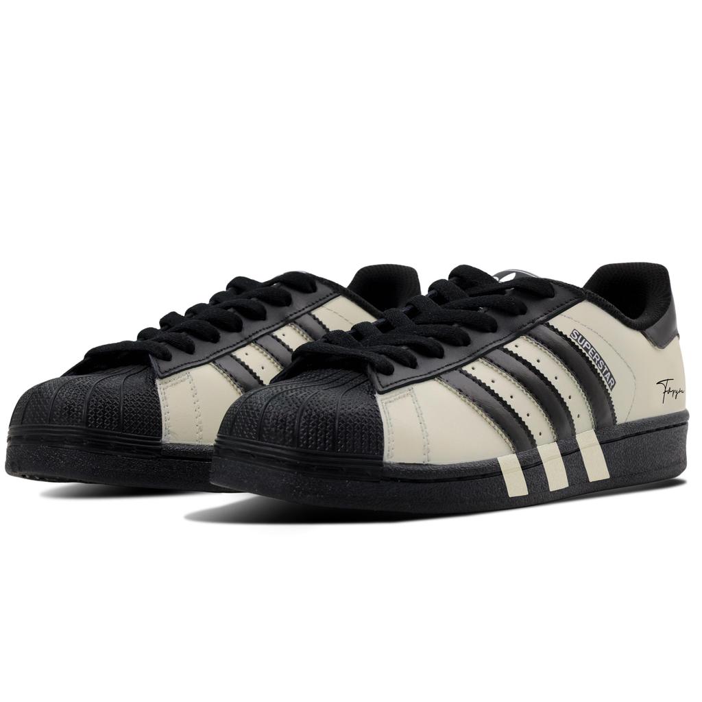 adidas Originals Superstar 2 Leather Low Top Skateboard Shoes Unisex Beige Black JI0079(Team443-)