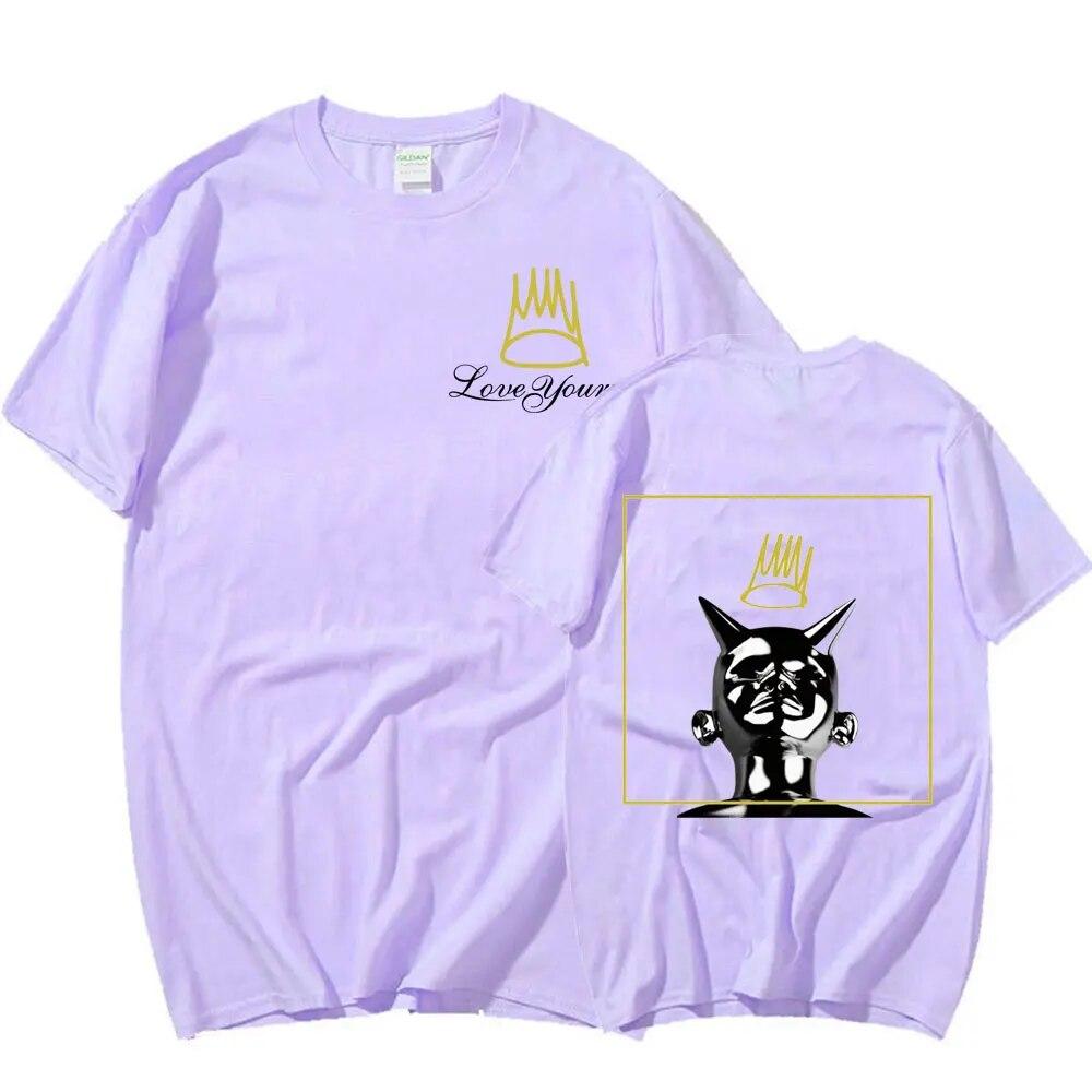 Rapper J Cole 2014 born sinner 2 Tričko Love Yourz Potisk písmen Unisex dámské harajuku oblečení Oversized tričko pánské topy