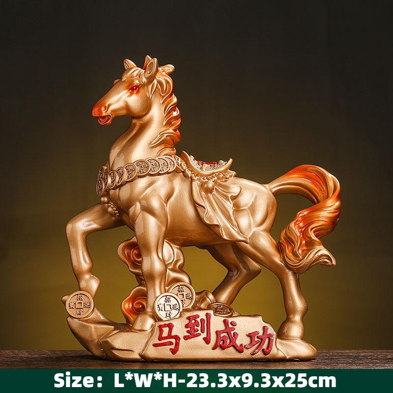 

Лошадь Чжаоцай, украшение для гостиной, винный шкаф с двенадцатью знаками зодиака, украшение для привлечения богатства, поделки на открытие новоселья