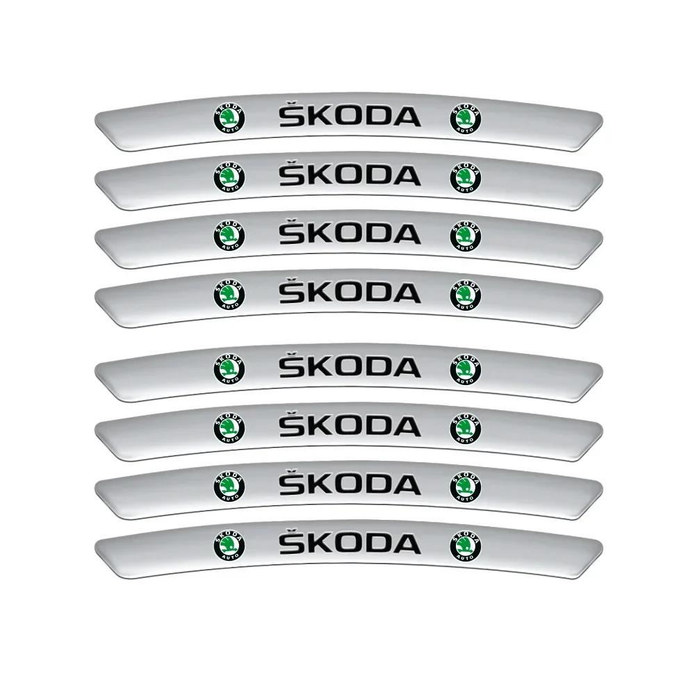 Car Wheel Eyebrow Sticker Car Wheel Sticker Car Exterior Accessories For Skoda Virs Fabia Octavia 3 Kamiq Karoq Kodiaq Rapid A5 kyvc74