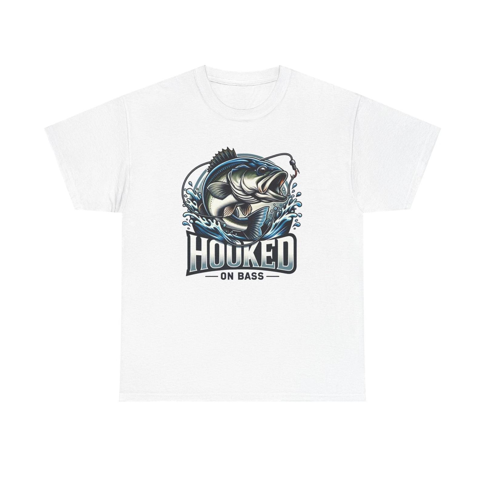 Men s and Women s T-shirts Hooked On Bass Graphic M