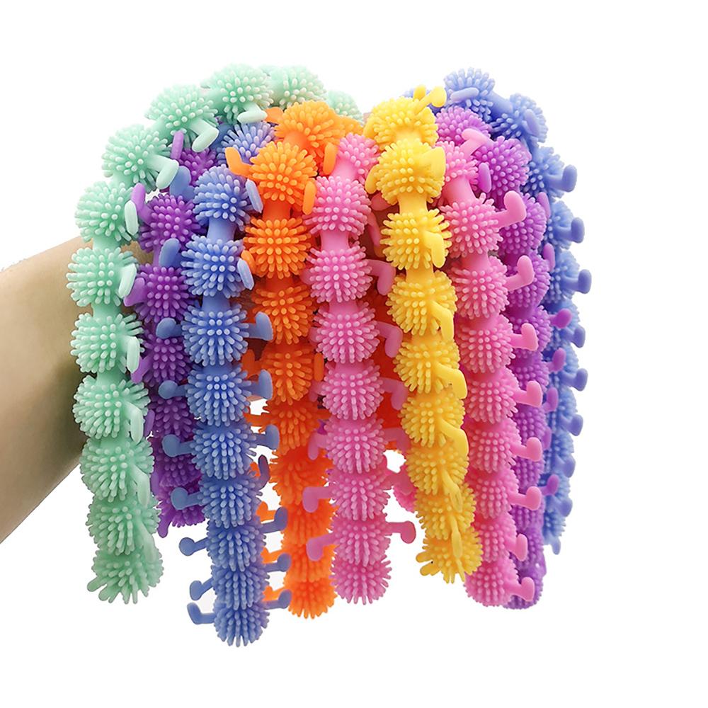 Silicone world Worm Noodle Stretch String TPR Rope Anti Stress Toys String Fidget Autism Vent Toys Decompression Toys Vent Toys