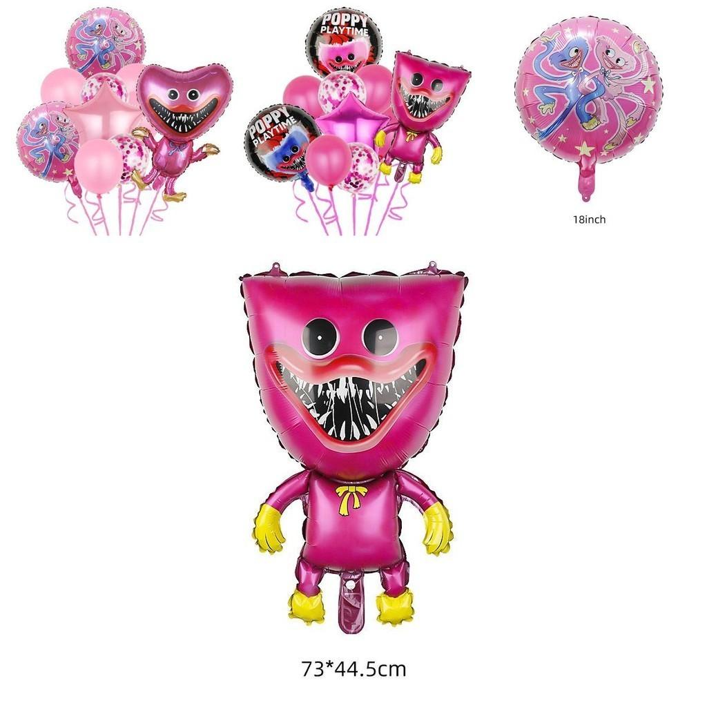 Zestaw balonów Poppy Playtime Huggy Wuggy na dekoracje na przyjęcie urodzinowe dla dzieci Wysokiej jakości i łatwy w użyciu