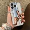 Leopard High Heels Phone Case For Iphone 16 Pro Case Iphone 13 14 11 12 15 Pro Max 14 Plus 12 13 17E 16E Silicone Soft Cover