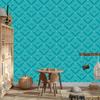 Geometric Rhombus Turquoise Wallpaper, Turquoise Background 50x1000