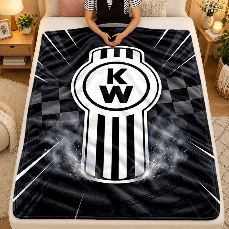 Flannel BlanketKenworth Warm Soft Throw Blanket for Indoor Sofa Bed Living Room Use