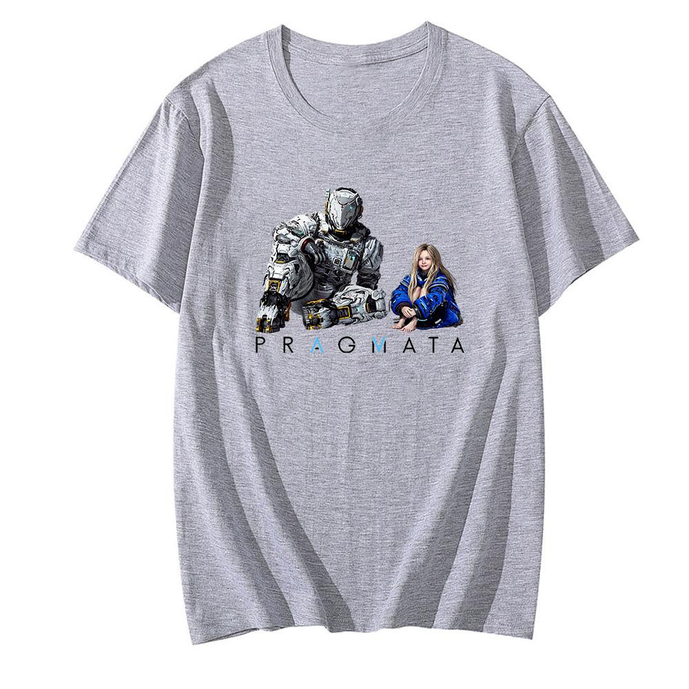 2026 Game PRAGMATA Hugh & Diana Graphic T-Shirt Unisex O-Neck Tops 100%Cotton Short Sleeve Tees Summer Casual Fashion Clothes... S разноцветный