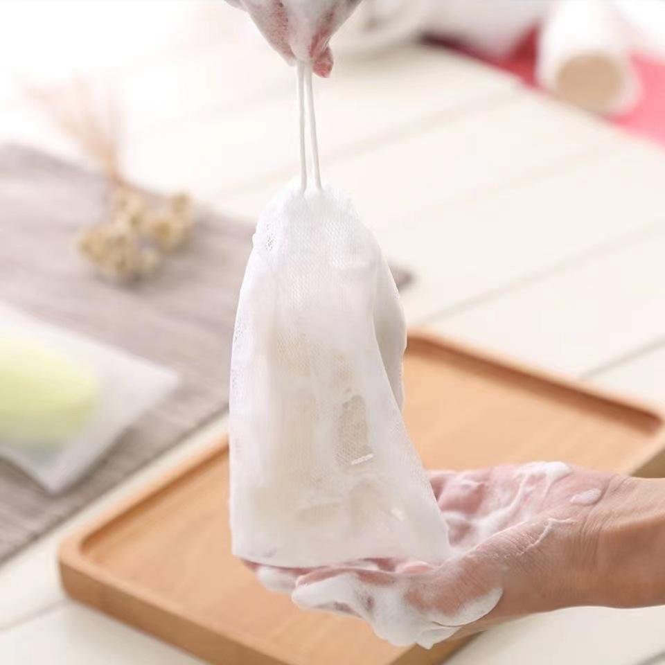 Drawstring Foaming Net Soap Bag for Face Wash