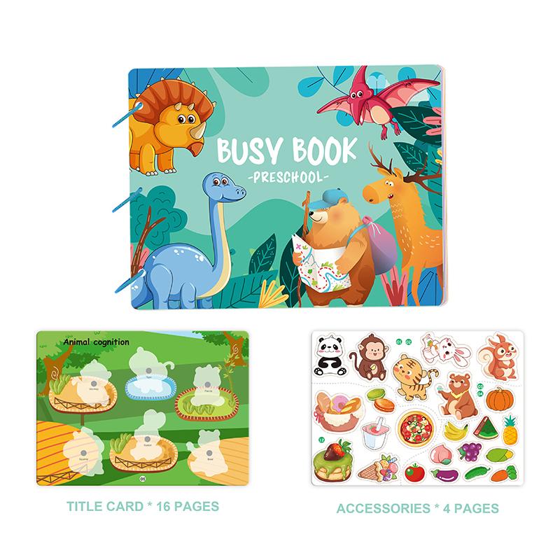 

Montessori Scene Stickers For Children Diy Hand-On Puzzle Reusable Books Cartoon Learning Cognition Toys For Kids Gift A