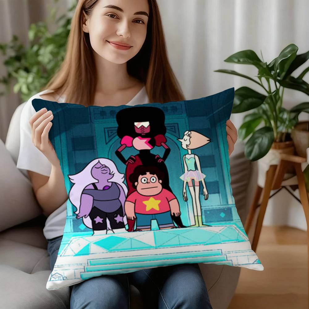 S-Steven Universe Art Pillow Case Plush Fabric Soft Pillowcase Double Sided Print Cushion Cover Household Gifts