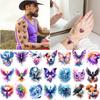 63pcs 3D Animal Waterproof Temporary Tattoo Sticker Tiger Wolf Body Art Arm Fake Tattoos Waterproof Disposable Body Art Tattoo