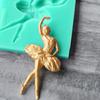 New Ballet Girl Dance Shape Silicone Cake Decorating Molds Lace Chocolate Cake Mould for Party Wedding