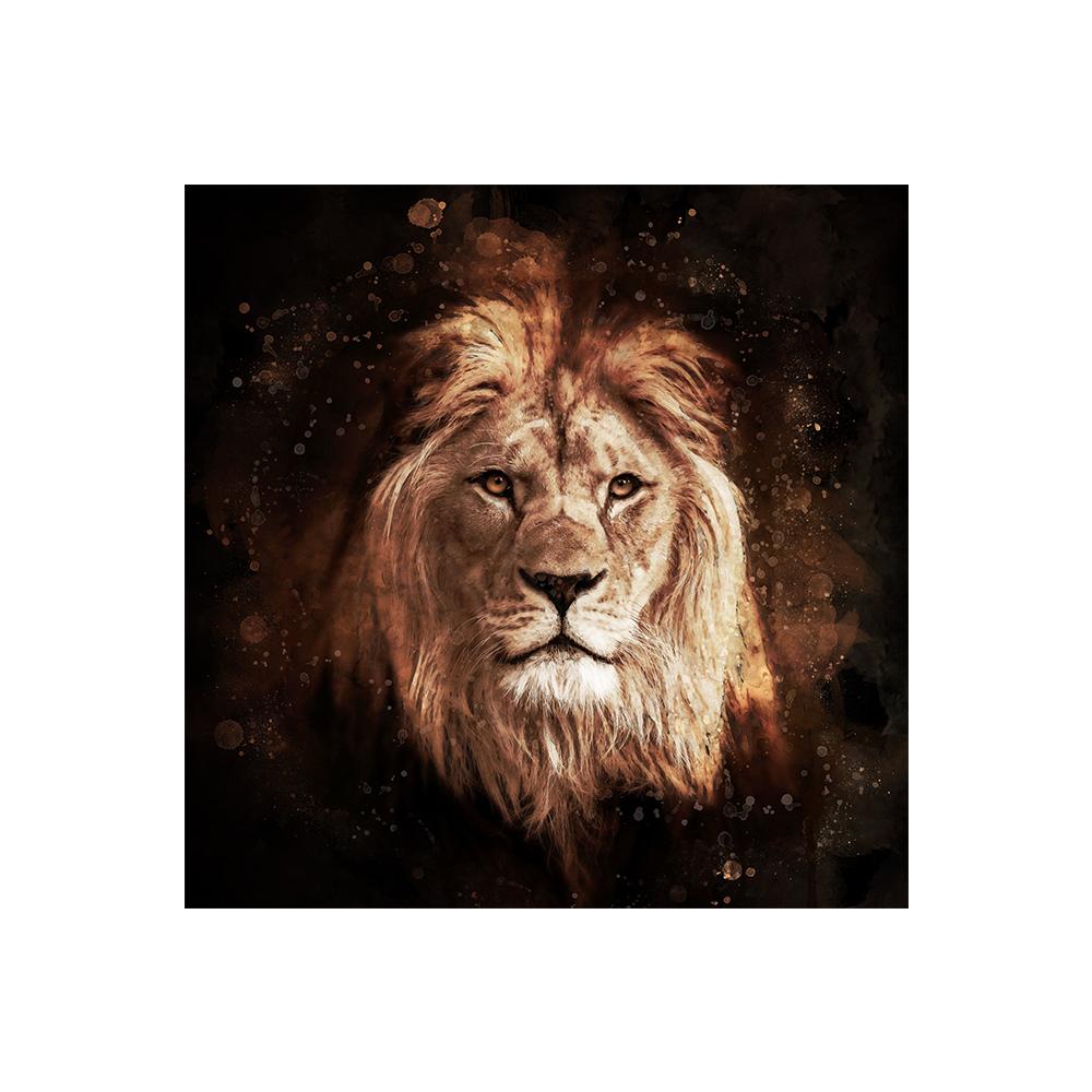 Digital Art Lion Painting Print Modern Abstract Canvas Poster Creative Animal Picture for Living Room Home Wall Decor Cuadros