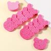 4/5Pcs Heart Natural Wood Pulp Sponge Cellulose Compress Cosmetic Sponges Cleansing Massage Pore Makeup Removal