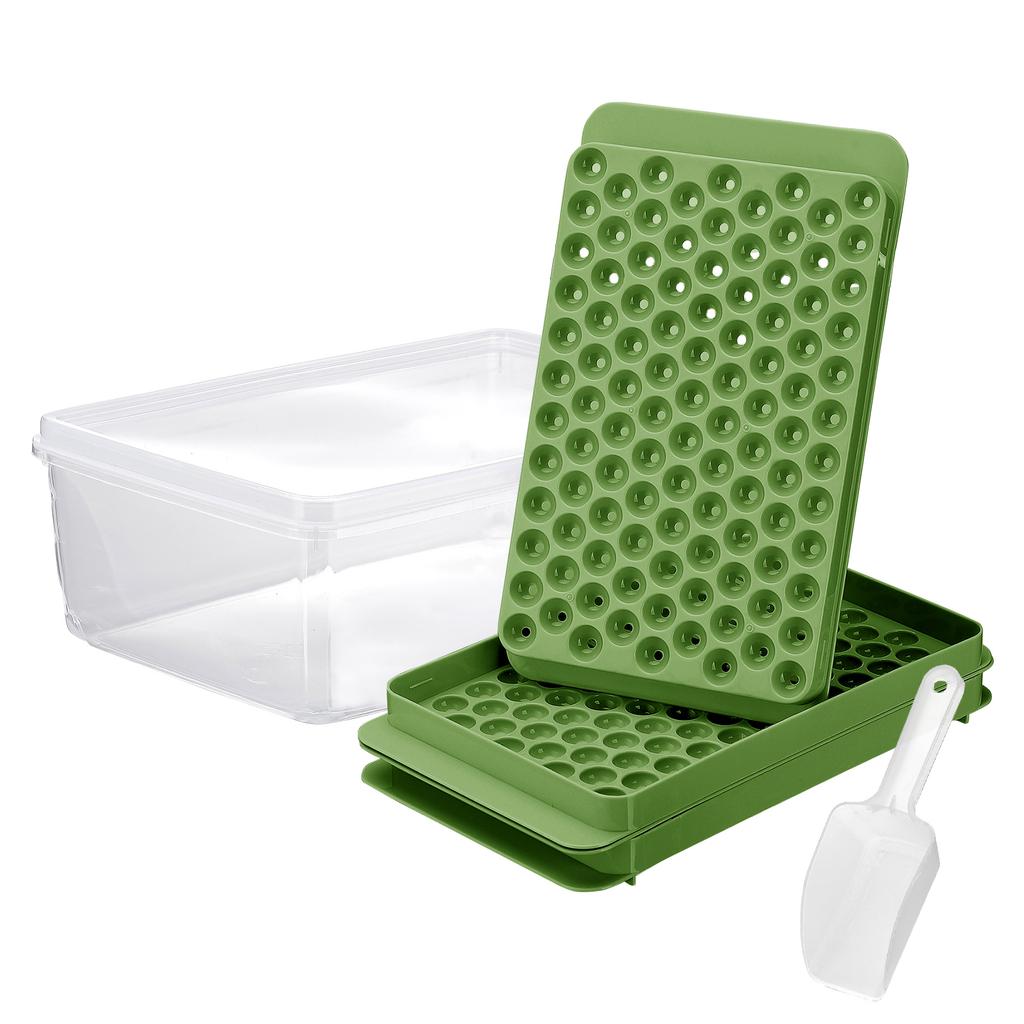 Isbitsformar, Miniisbitsform, Isbollsmakare, PA-fri isform för snabb nedkylning, 104 fack med lock, för smoothies