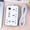 AB Fişli 2/3 Pinli Priz 1 Tip-C 3 USB Portlu 4 Yollu AC Priz 2/3/5M Uzatma Priz Şarj Edebilir Elektrik Priz