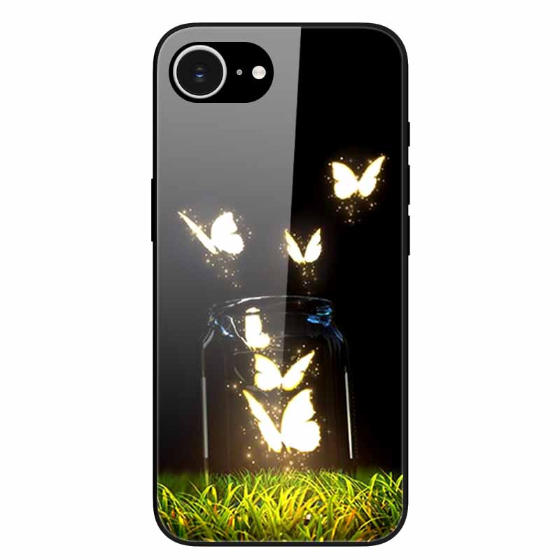 Tempered Glass Phone Cases For iPhone 16e 2025 Case Silicon Bumper Hard PC Back Cover Shell for iPhone SE (2025) / for iPhone16e