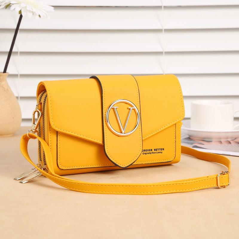 IELGY Женский длинный диагональный кошелек в корейском стиле с двойной молнией серый — фото 6