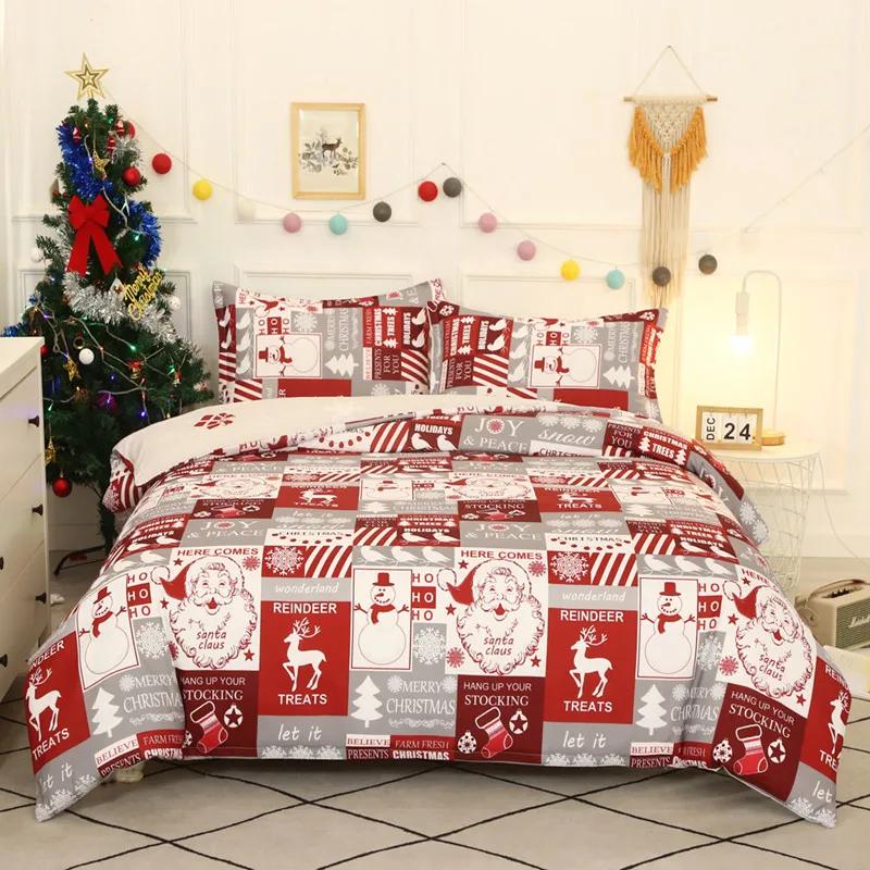 

Рождественский комплект постельного белья с одеялом Размер King Size Comforter (quilt)-EU Single(135*200cm)3pcs