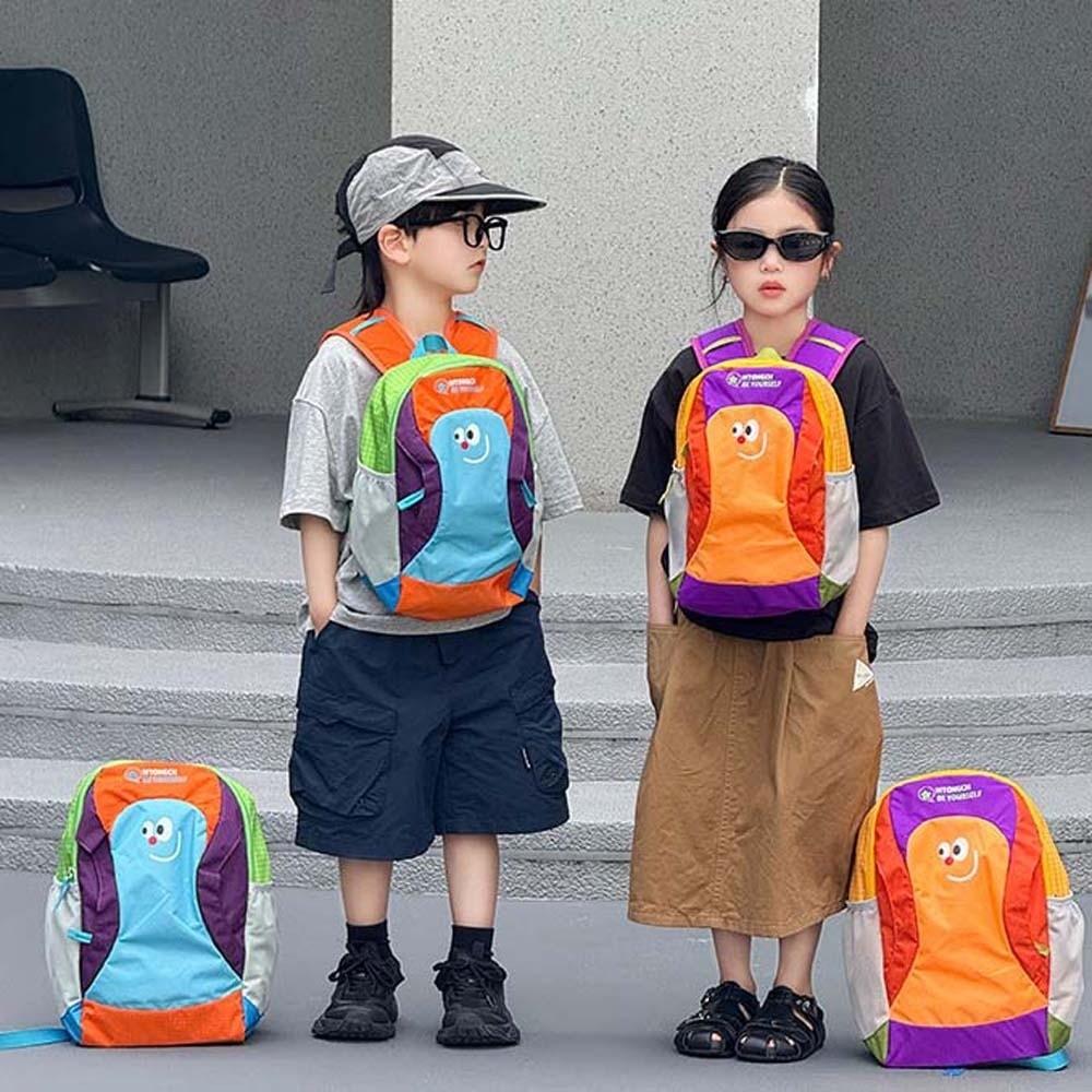 Lightweight Kids Backpack Ergonomic Kindergarten Book Bag Colorblock Daypack Women / Men